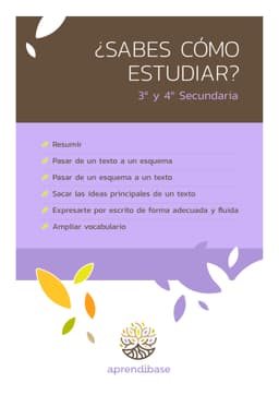 ¿Sabes cómo estudiar? 3º y 4º de secundaria 1